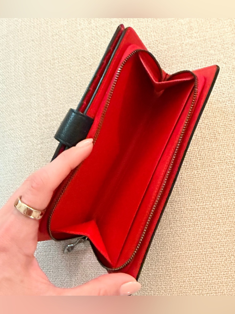Christian Louboutin Black and Red Leather Wallet - Picture 5 of 5